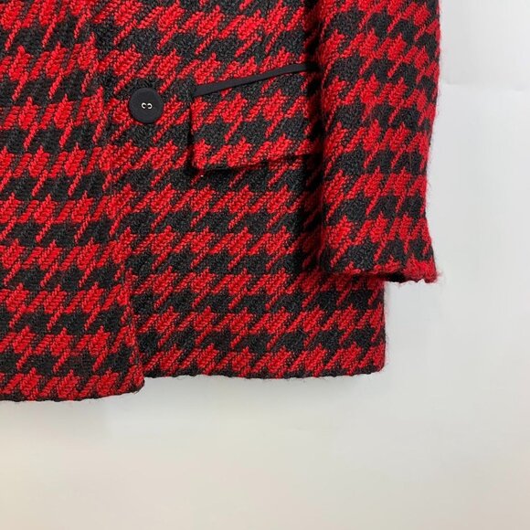 Zara Basics Women's‎ Houndstooth Wool Blend Double-Breasted Blazer Jacket Size L - Picture 5 of 12